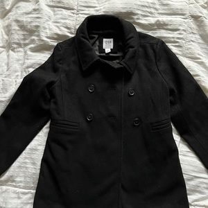 Gap small pea coat black.  Adorable size small